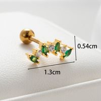 1 Piece Casual Simple Style Classic Style Water Droplets Inlay Copper Zircon Ear Studs main image 3