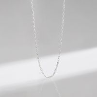 Sterling Silver Silver Plated Simple Style Classic Style Plating Solid Color Choker sku image 1