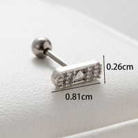 1 Piece Casual Simple Style Classic Style Hexagon Water Droplets Plating Inlay Copper Zircon Earrings main image 3