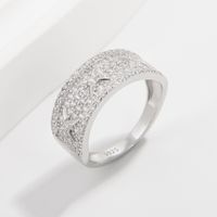 Sterling Silver White Gold Plated Glam Luxurious Funny Plating Inlay Snake Zircon Open Rings main image 9