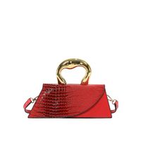 Women's Medium Pu Leather Solid Color Elegant Vintage Style Square Magnetic Buckle Crossbody Bag sku image 4