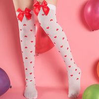 Women's Sweet Heart Shape Polyester Printing And Dyeing Printing Soft Over The Knee Socks A Pair main image 1