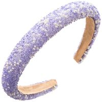 Women's Cute Sweet Classic Style Solid Color Sponge Inlay Rhinestones Pearl Hair Band main image 5