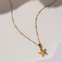 Edelstahl 304 18 Karat Vergoldet Einfacher Stil Klassischer Stil Überzug Seestern Halskette Mit Anhänger main image 6