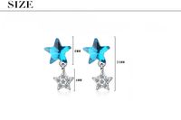 1 Pair Elegant Lady Modern Style Star Inlay Copper Artificial Crystal Zircon Ear Studs main image 2