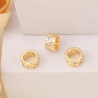 1 Piece 7.5*4.5mm 5mm Copper Zircon 18K Gold Plated Round Star Polished Beads Spacer Bars main image 6