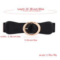 Vintage Style Simple Style Classic Style Solid Color Pu Leather Women's Leather Belts main image 2