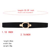 Casual Simple Style Classic Style Geometric Pu Leather Elastic Band Women's Leather Belts main image 2
