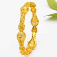 IG Style Simple Style Solid Color 24K Gold Plated Alloy Wholesale Bangle sku image 11