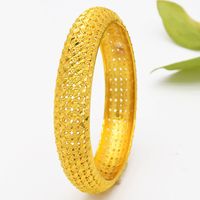 IG Style Simple Style Solid Color 24K Gold Plated Alloy Wholesale Bangle sku image 12