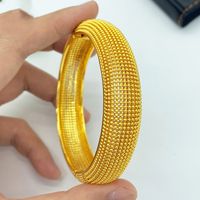 IG Style Simple Style Solid Color 24K Gold Plated Alloy Wholesale Bangle sku image 15