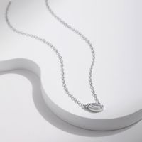 Sterling Silver Silver Plated Elegant Simple Style Plating Inlay Oval Zircon Pendant Necklace main image 6