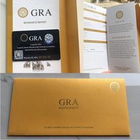 الفضة الاسترليني أنيق شهادة GRA تصفيح ترصيع مستدير الماس المزروع في المختبر مويسانيتي خواتم main image 8