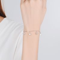 Le Cuivre De Base Style Moderne Style Simple Incruster Rond Star Cristal Artificiel Bracelets main image 1