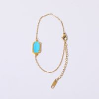 Copper Simple Style Classic Style Inlay Solid Color Gem Bracelets Necklace sku image 14
