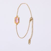 Copper Simple Style Classic Style Inlay Solid Color Gem Bracelets Necklace sku image 15