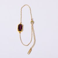 Copper Simple Style Classic Style Inlay Solid Color Gem Bracelets Necklace sku image 18