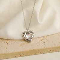 Wholesale Jewelry Y2K IG Style Bow Knot Heart Shape Alloy Copper 18K Gold Plated Pendant Necklace main image 9