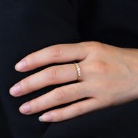 Wholesale Vintage Style Solid Color Copper Inlay 18K Gold Plated Zircon Open Rings main image 5