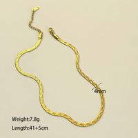 304 Stainless Steel 18K Gold Plated Classic Style Streetwear Plating Solid Color Necklace main image 6