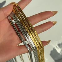 304 Stainless Steel 18K Gold Plated Classic Style Streetwear Plating Solid Color Necklace main image 5
