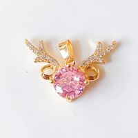 1 Piece Sweet Heart Shape Crown Flower Copper Plating Inlay Jewelry Accessories sku image 15