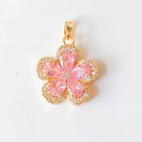 1 Piece Sweet Heart Shape Crown Flower Copper Plating Inlay Jewelry Accessories sku image 37