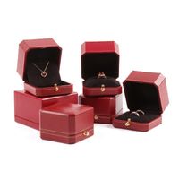 Fashion Solid Color Pu Leather Jewelry Boxes sku image 4