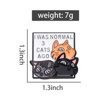 Cartoon-Stil Süß Brief Katze Legierung Überzug Unisex Broschen main image 2