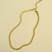 304 Stainless Steel 18K Gold Plated Classic Style Streetwear Plating Solid Color Necklace sku image 3