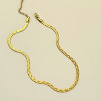 304 Stainless Steel 18K Gold Plated Classic Style Streetwear Plating Solid Color Necklace sku image 4