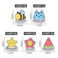 Cartoon Style Cute Sweet Star Bee Watermelon Alloy Plating Unisex Brooches main image 2