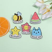 Cartoon Style Cute Sweet Star Bee Watermelon Alloy Plating Unisex Brooches main image 4