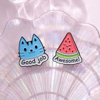 Cartoon Style Cute Sweet Star Bee Watermelon Alloy Plating Unisex Brooches main image 5