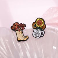 Cartoon Style Cute Car Bicycle Flower Alloy Plating Unisex Brooches main image 3