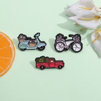 Cartoon Style Cute Car Bicycle Flower Alloy Plating Unisex Brooches main image 5