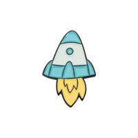 Cartoon-Stil Süß Moderner Stil Rakete Pilz Planet Legierung Überzug Unisex Broschen sku image 1
