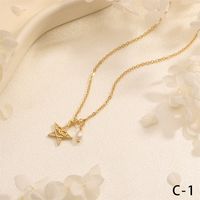Copper 18K Gold Plated Simple Style Commute Inlay Letter Heart Shape Zircon Pendant Necklace main image 8