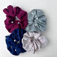 Women's Fashion Flower Cloth Pleated Hair Tie sku image 14
