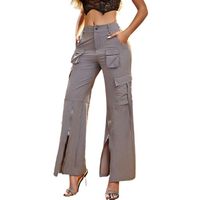 Women's Daily Simple Style Solid Color Full Length Non-Ironing Treatment Pocket Casual Pants Cargo Pants main image 2
