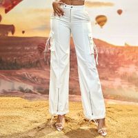 Women's Holiday Daily Simple Style Solid Color Full Length Casual Pants Cargo Pants main image 3