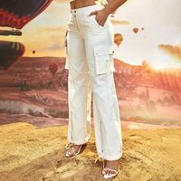 Women's Holiday Daily Simple Style Solid Color Full Length Casual Pants Cargo Pants main image 4