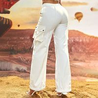 Women's Holiday Daily Simple Style Solid Color Full Length Casual Pants Cargo Pants main image 5