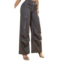 Femmes Vacances Du Quotidien Style Simple Couleur Unie Toute La Longueur Poche Pantalons Décontractés Pantalon Cargo main image 2