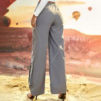 Women's Daily Simple Style Solid Color Full Length Multiple Pockets Casual Pants Cargo Pants main image 5