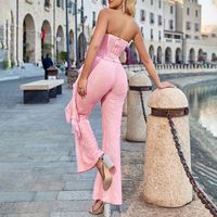 Daily Women's Sexy Solid Color Polyester Pants Sets Pants Sets main image 5