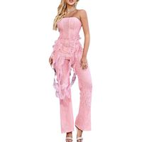 Daily Women's Sexy Solid Color Polyester Pants Sets Pants Sets main image 2