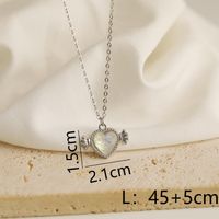 Wholesale Jewelry Y2K IG Style Bow Knot Heart Shape Alloy Copper 18K Gold Plated Pendant Necklace sku image 6