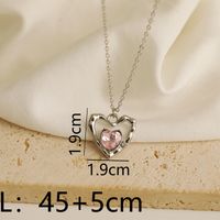 Wholesale Jewelry Y2K IG Style Bow Knot Heart Shape Alloy Copper 18K Gold Plated Pendant Necklace sku image 11