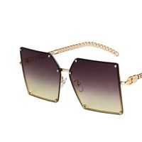 New Fashion Style Korea Chain Hollow Big Box Sunglasses sku image 4